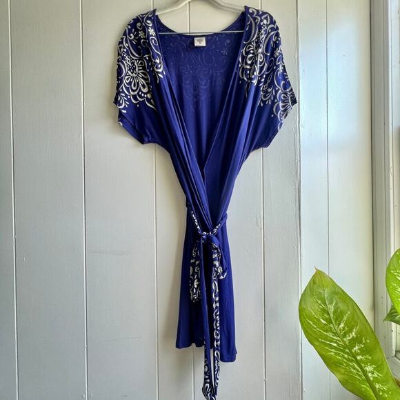 In Bloom Other - In Bloom Purple Jersey Wrap Kimono Robe Size Medium